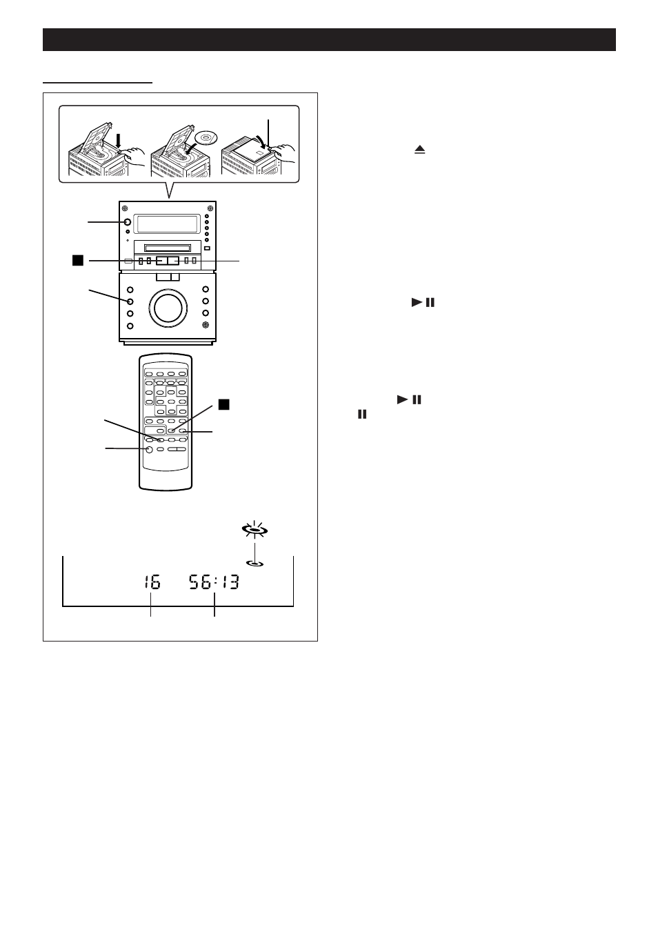 Compact disc operation | Sharp MD-M3H User Manual | Page 13 / 52