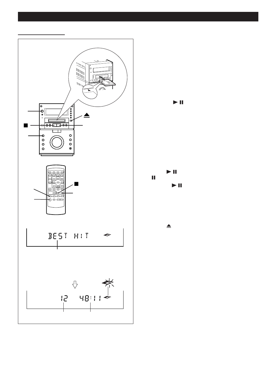 Minidisc operation, Md playback | Sharp MD-M3H User Manual | Page 14 / 52