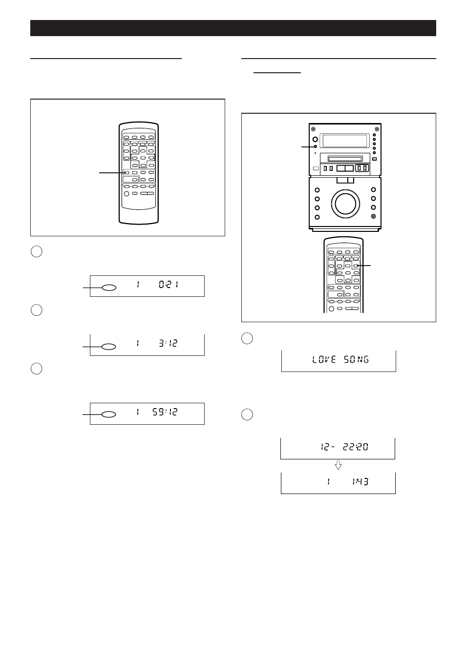 Continued), Switching the time display, Changing the display during md playback | Sharp MD-M3H User Manual | Page 17 / 52