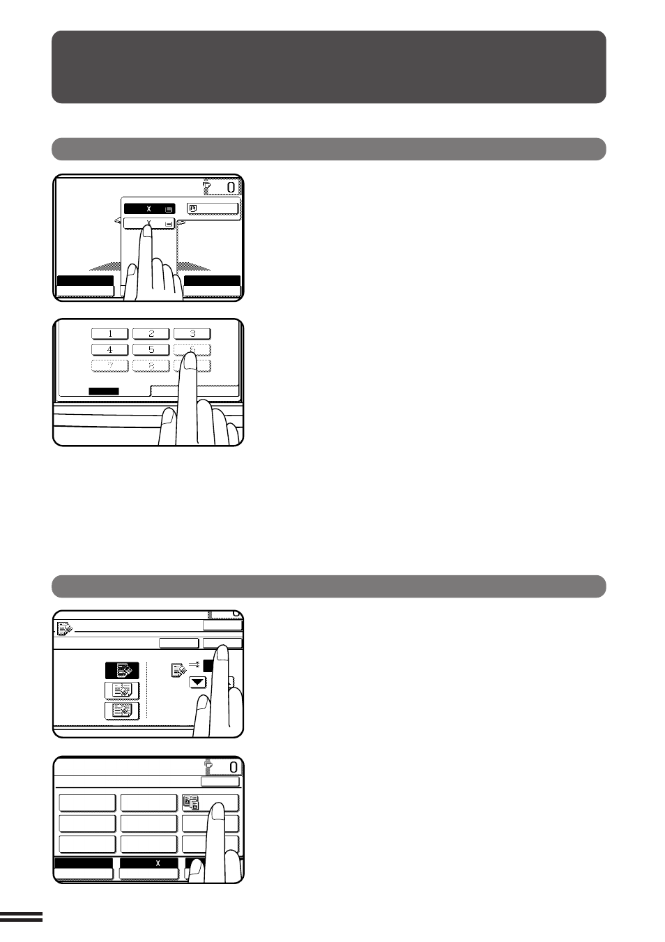 Using the touch panel, How to use the touch panel, Selection of function | Sharp AR-337 User Manual | Page 12 / 152