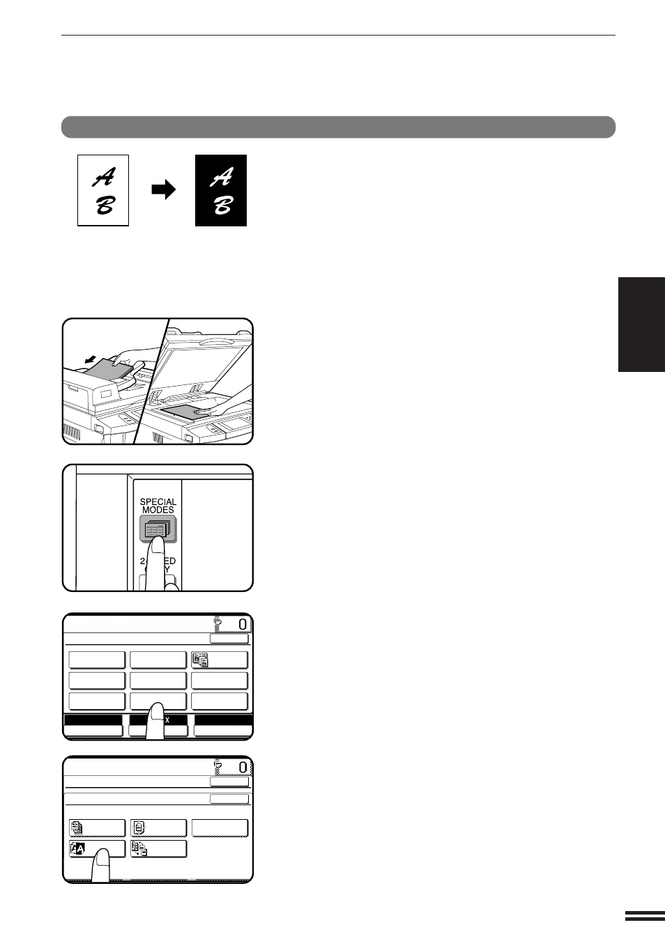 Ready to co, Image editing functions, B/w reverse | Sharp AR-337 User Manual | Page 61 / 152