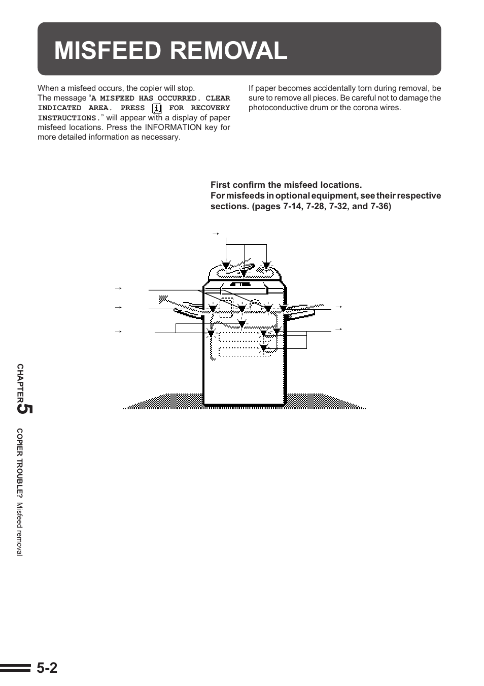 Misfeed removal | Sharp AR-337 User Manual | Page 90 / 152