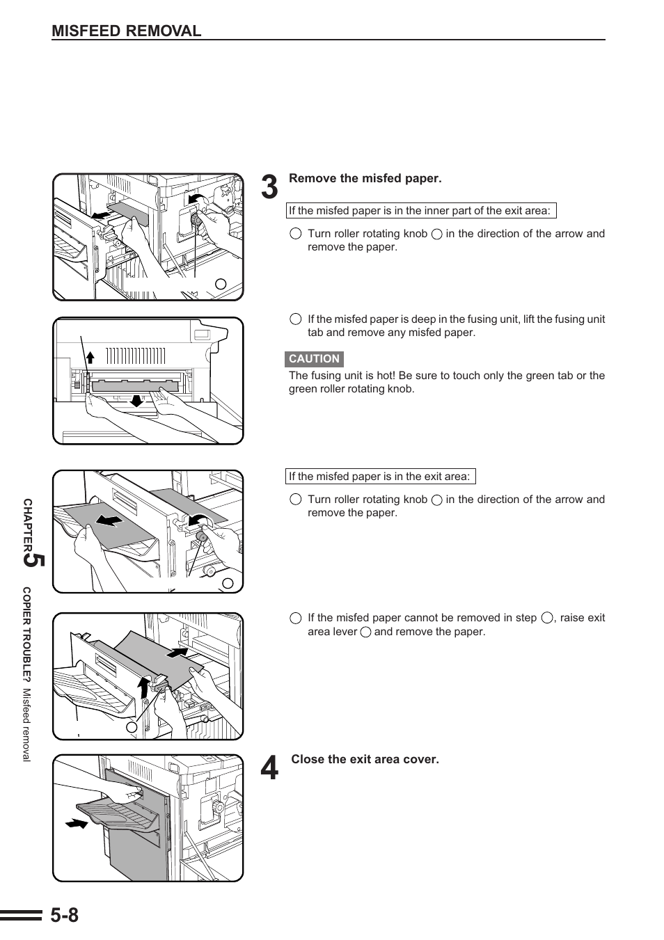 Misfeed removal | Sharp AR-337 User Manual | Page 96 / 152