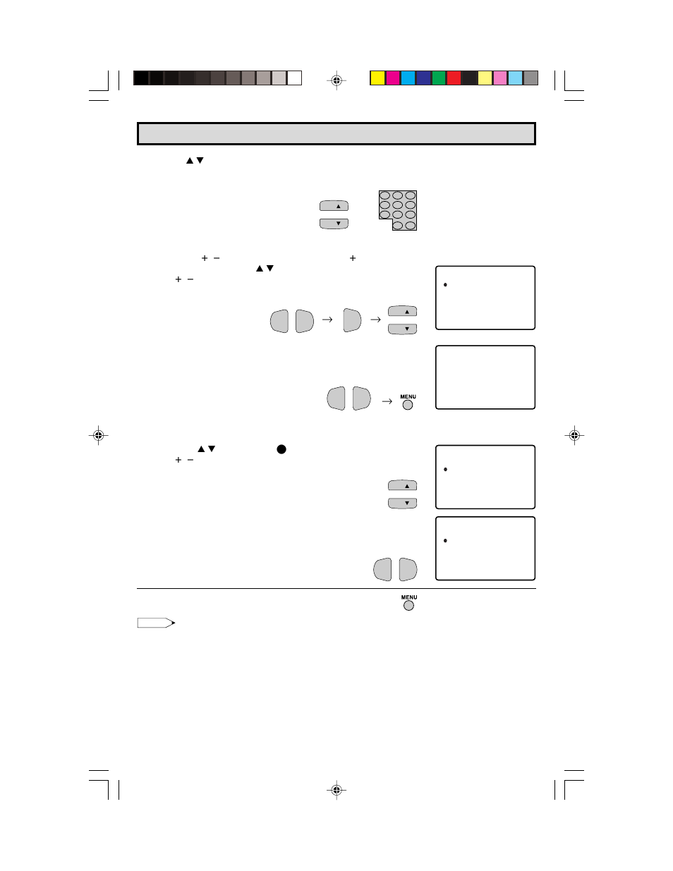 Ch/input id (continued) | Sharp 36C530 User Manual | Page 36 / 60