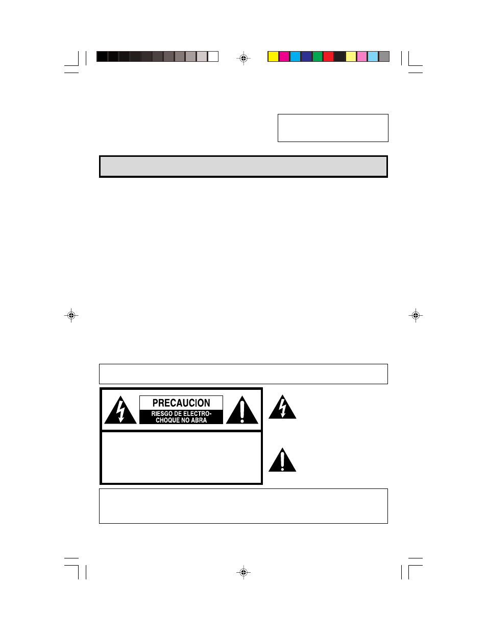 Información importante, Advertencia, Español) | Sharp 36C530 User Manual | Page 48 / 60
