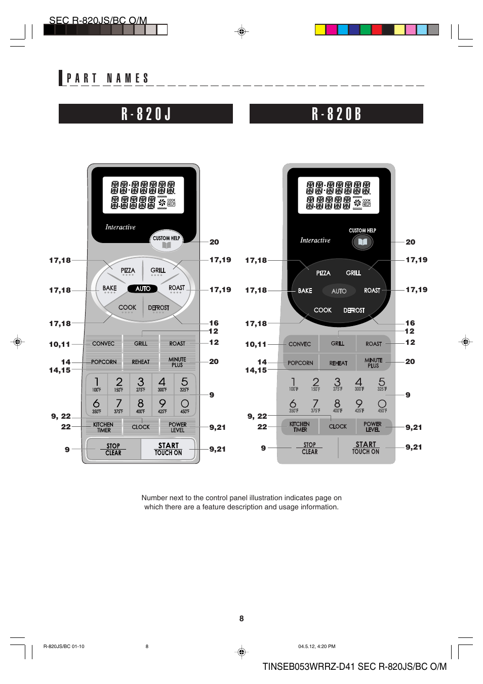 Sharp R-820BC User Manual | Page 11 / 47