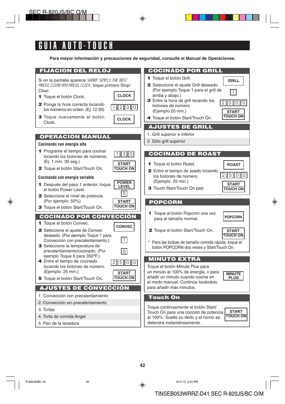 Sharp R-820BC User Manual | Page 45 / 47