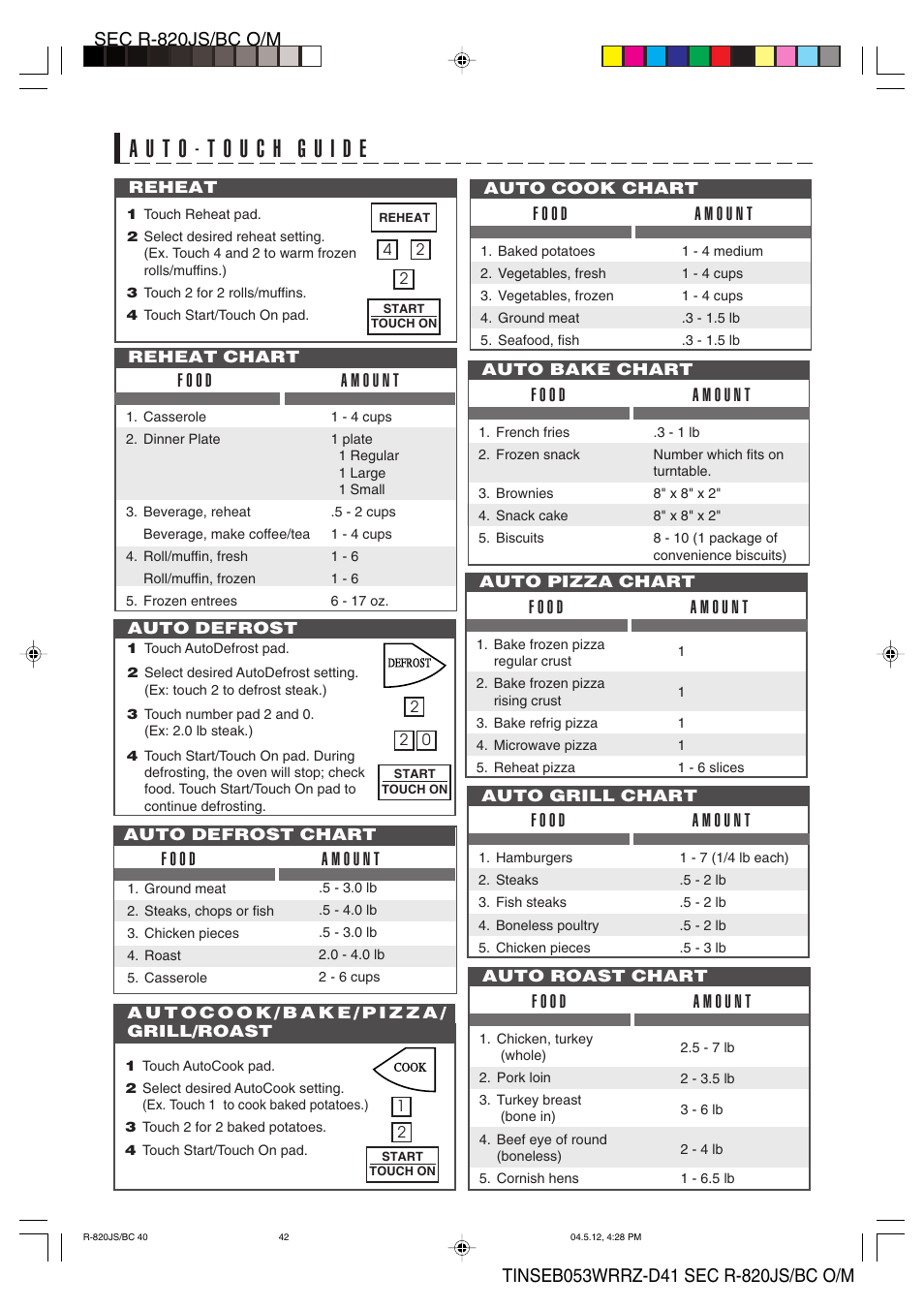 Sharp R-820BC User Manual | Page 46 / 47