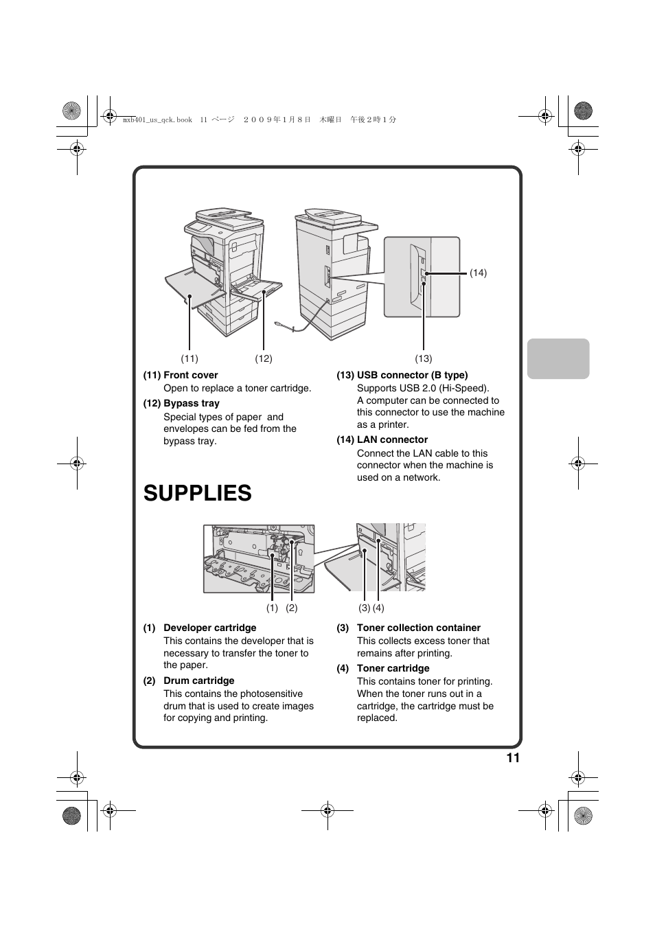 Supplies | Sharp TINSE4377FCZZ User Manual | Page 13 / 144