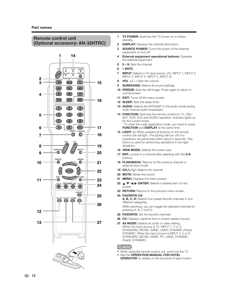 Sharp Aquos LC 37HT3U User Manual | Page 14 / 29
