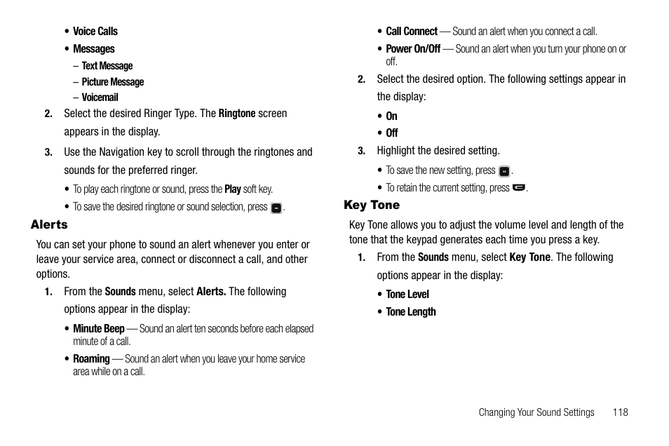 Alerts, Key tone, Alerts key tone | Sharp R520_CJ16_MM_111009_F4 User Manual | Page 121 / 169