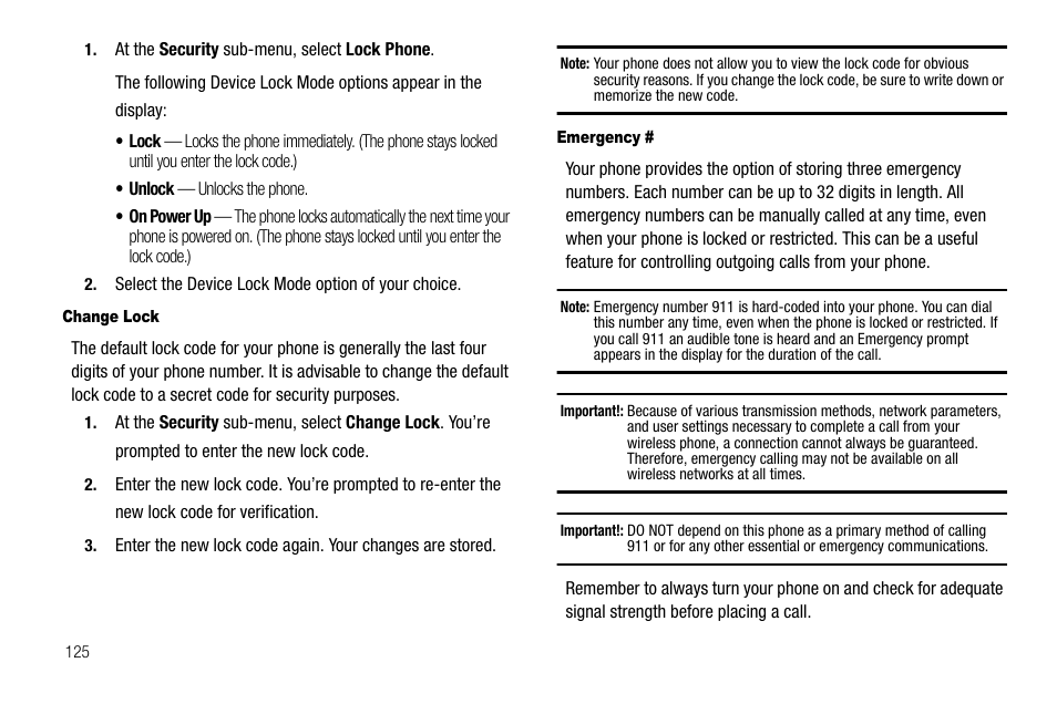 Change lock, Emergency | Sharp R520_CJ16_MM_111009_F4 User Manual | Page 128 / 169