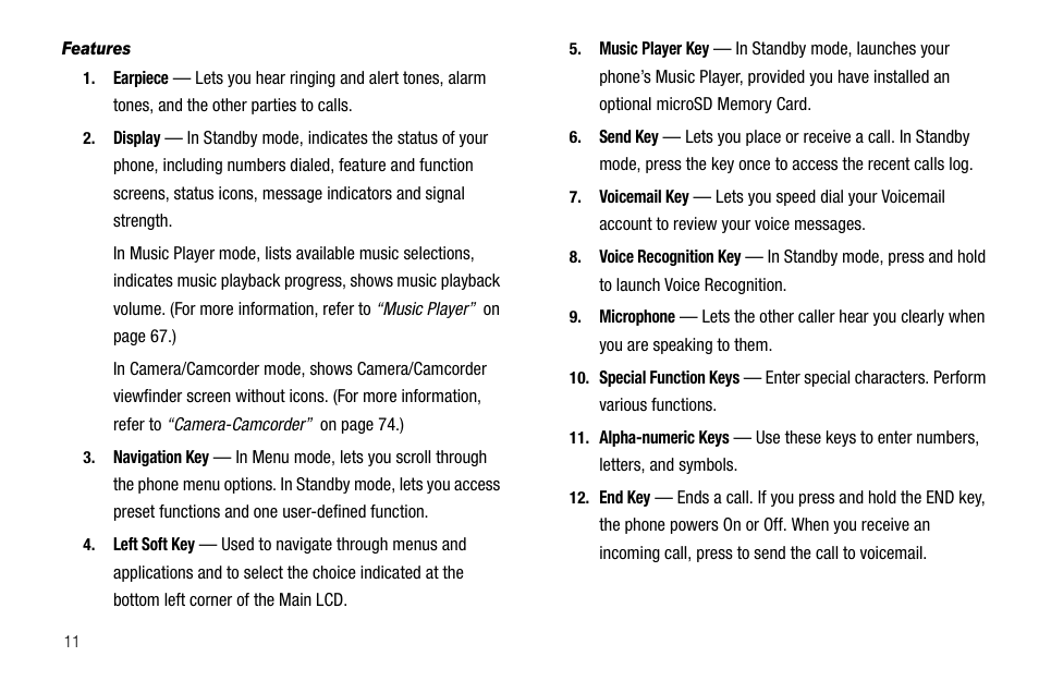 Features | Sharp R520_CJ16_MM_111009_F4 User Manual | Page 14 / 169