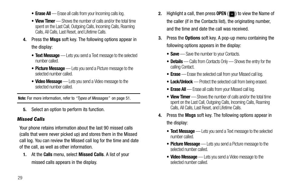 Missed calls | Sharp R520_CJ16_MM_111009_F4 User Manual | Page 32 / 169