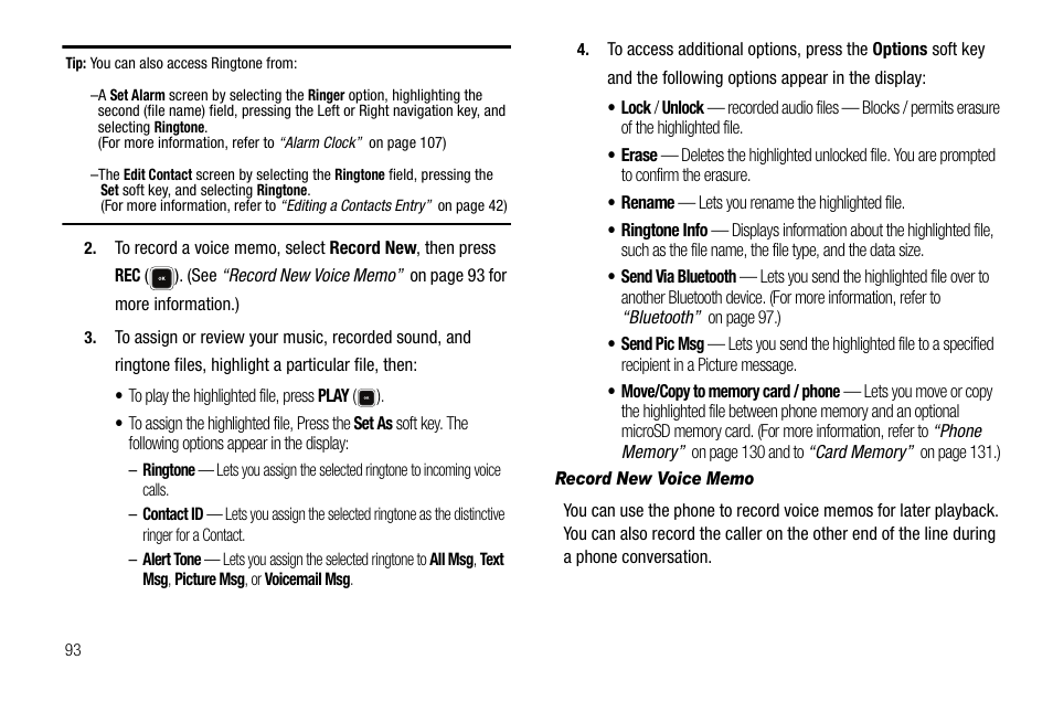 Record new voice memo | Sharp R520_CJ16_MM_111009_F4 User Manual | Page 96 / 169