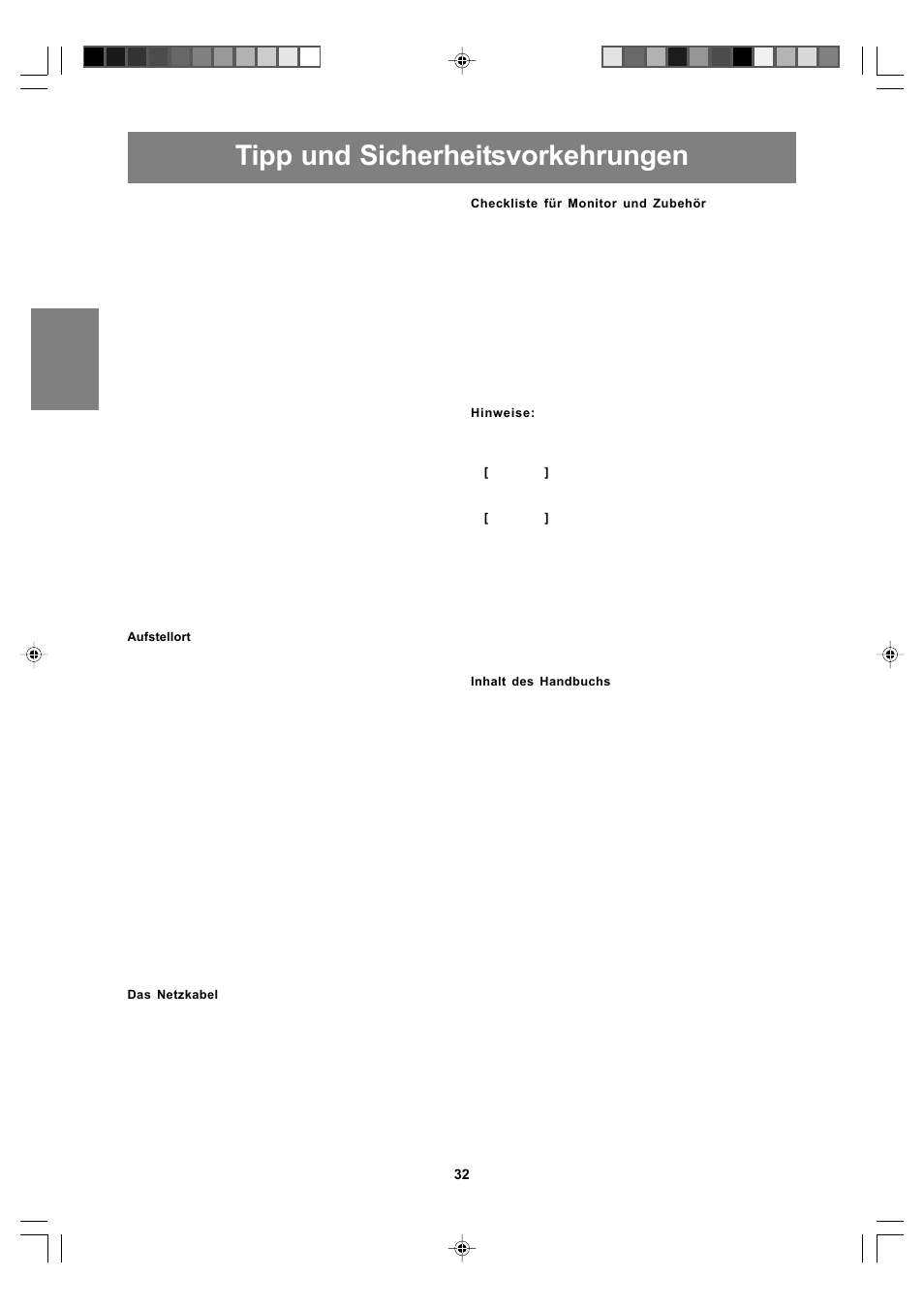 Tipp und sicherheitsvorkehrungen | Sharp LL-T17A4 User Manual | Page 32 / 132