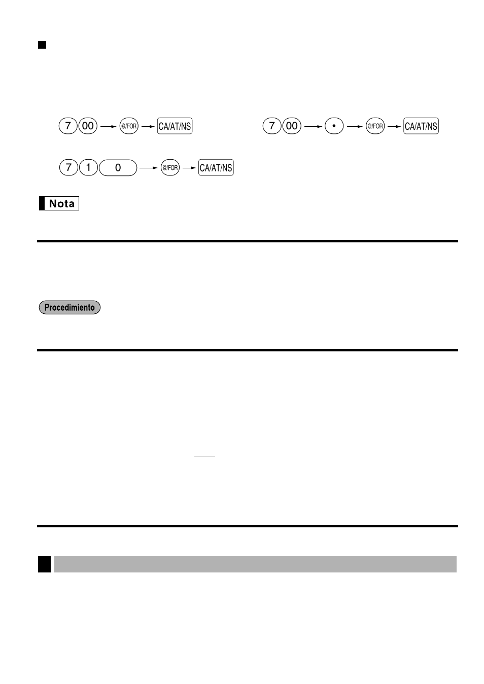 Registros de anulacion, Mantenimiento para el operador, 1 en caso de corte de la alimentación | A@ 7: p a @ 7: a, Correccion despues de finalizar una transaccion | Sharp ELECTRONIC CASH REGISTER XE-A201 User Manual | Page 100 / 105