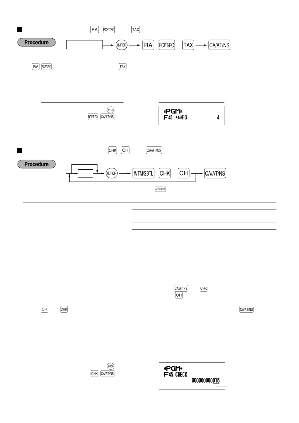 Function parameters for, When using as ca key), A@ r | Sharp ELECTRONIC CASH REGISTER XE-A201 User Manual | Page 40 / 105