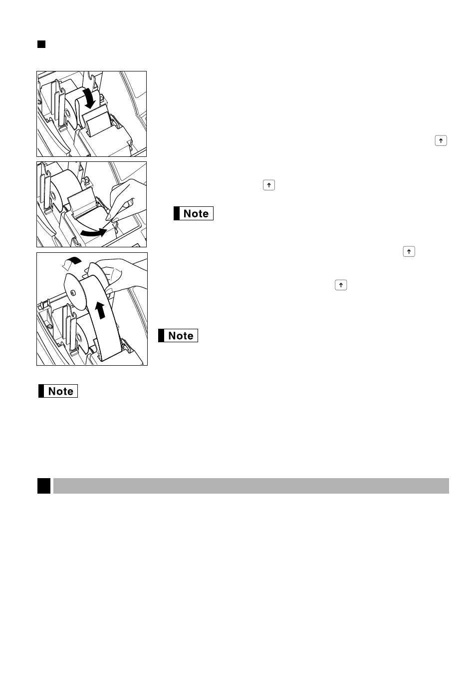 Installing the paper roll, 6 removing a paper jam, Maintenance | Section for the replacement), Removing a paper jam | Sharp ELECTRONIC CASH REGISTER XE-A201 User Manual | Page 67 / 105