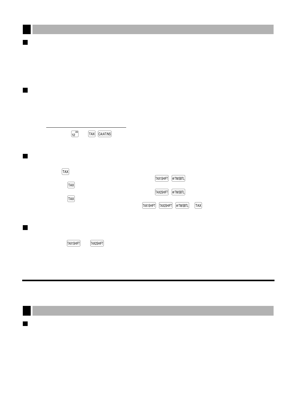 6 cálculo de los impuestos, Impuestos automáticos, Impuestos manuales | Borrado de los impuestos, Cambio del estado de impuestos, Caracteristicas opcionales, 1 registros auxiliares | Sharp ELECTRONIC CASH REGISTER XE-A201 User Manual | Page 78 / 105