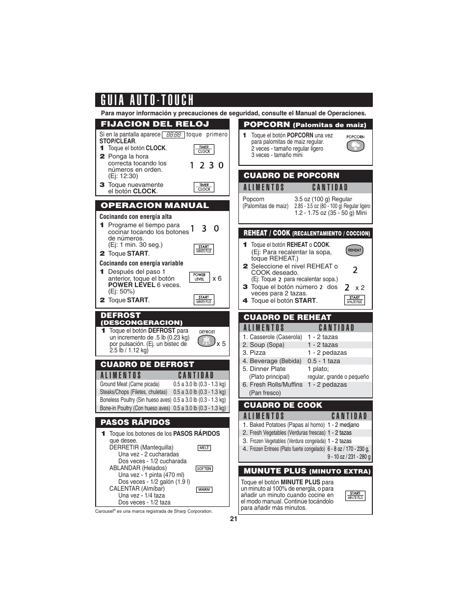 Sharp R-220KW(D) User Manual | Page 23 / 24