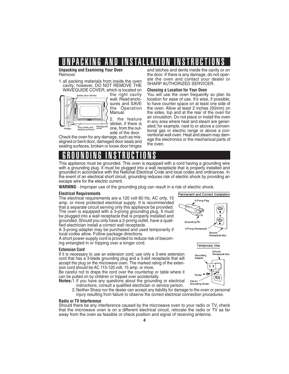 Sharp R-220KW(D) User Manual | Page 6 / 24