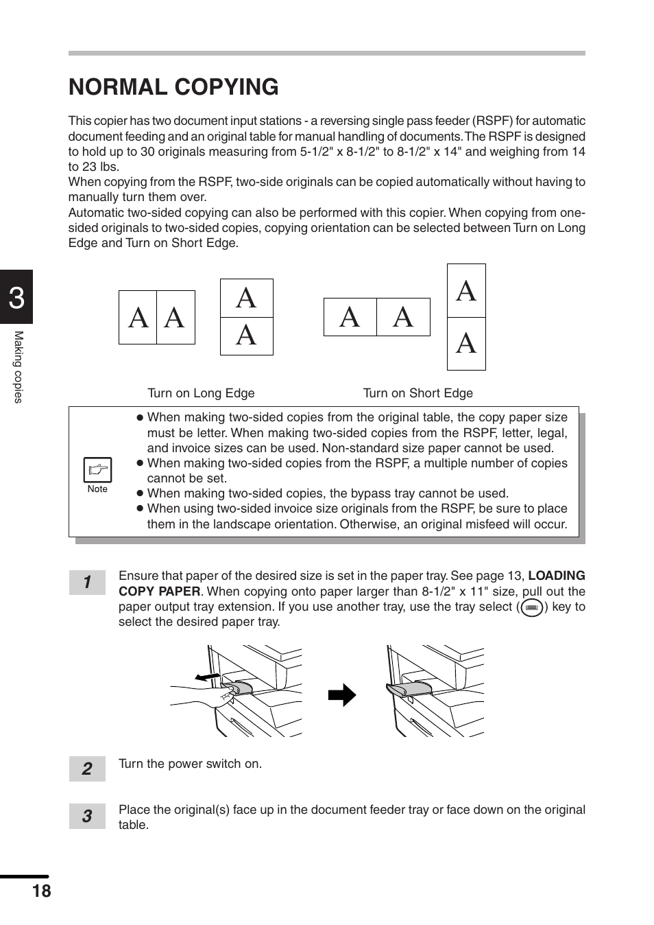 Normal copying | Sharp AL-1551 User Manual | Page 20 / 54