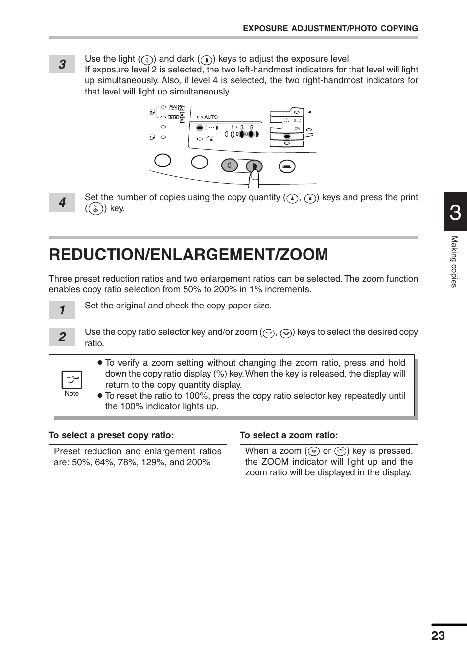 Reduction/enlargement/zoom | Sharp AL-1551 User Manual | Page 25 / 54