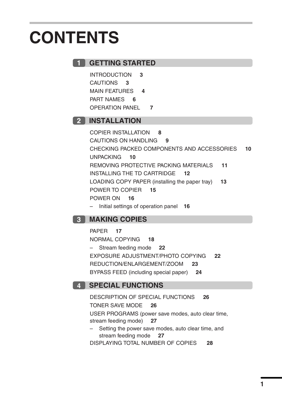 Sharp AL-1551 User Manual | Page 3 / 54