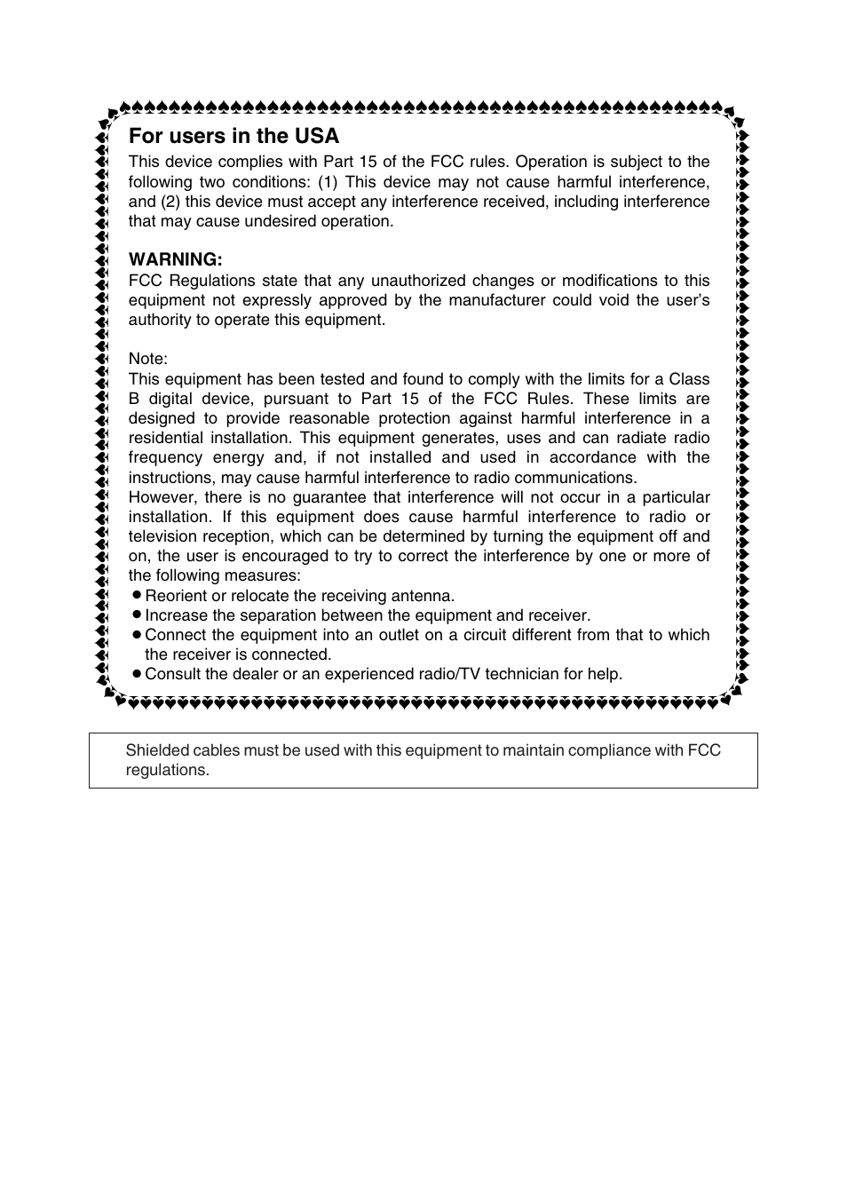 For users in the usa | Sharp AL-1551 User Manual | Page 53 / 54