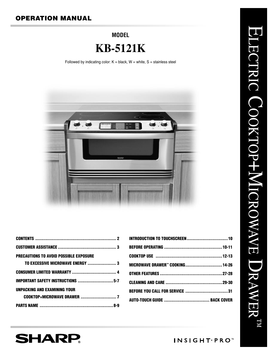 Sharp KB-5121K User Manual | 32 pages