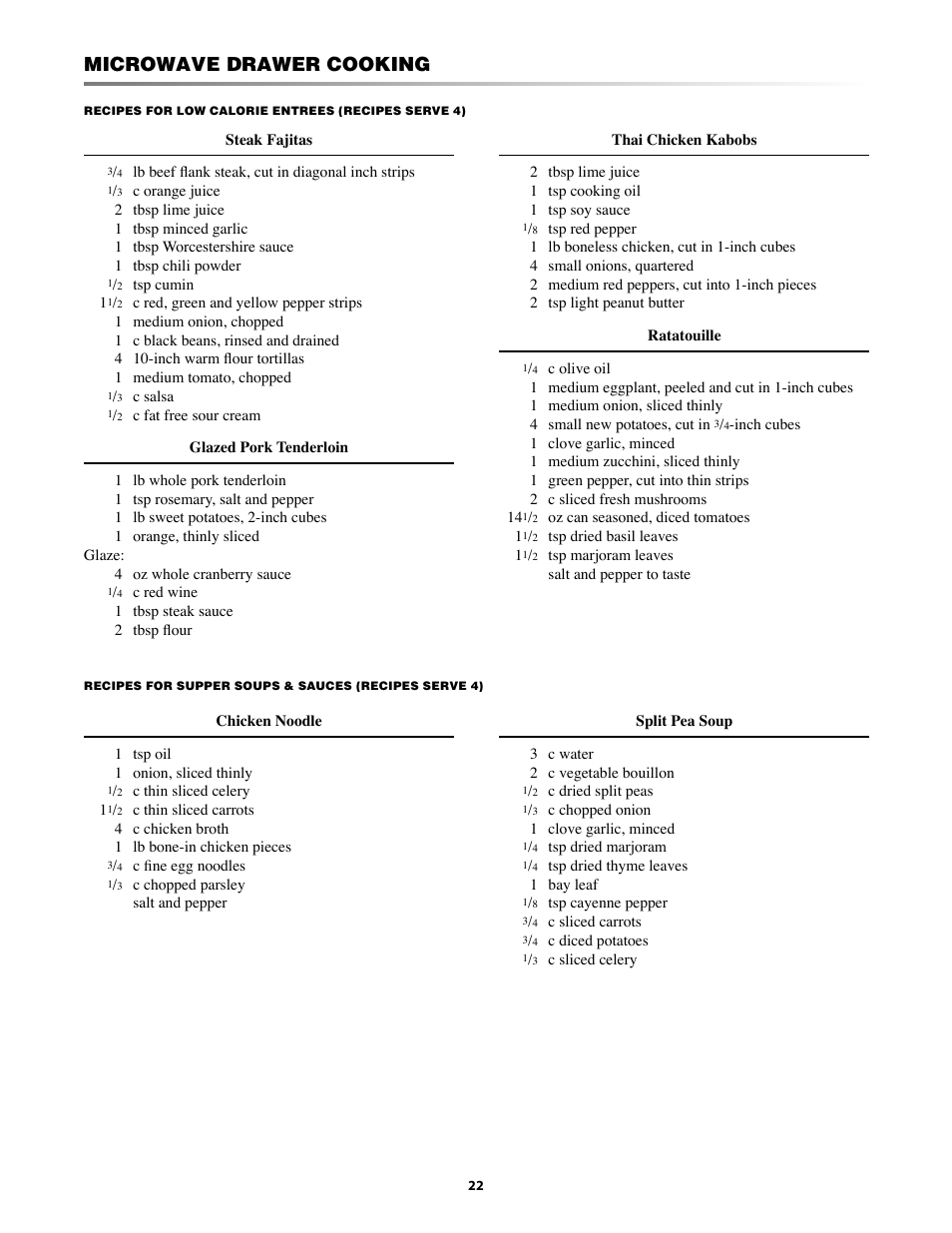 Microwave drawer cooking | Sharp KB-5121K User Manual | Page 22 / 32