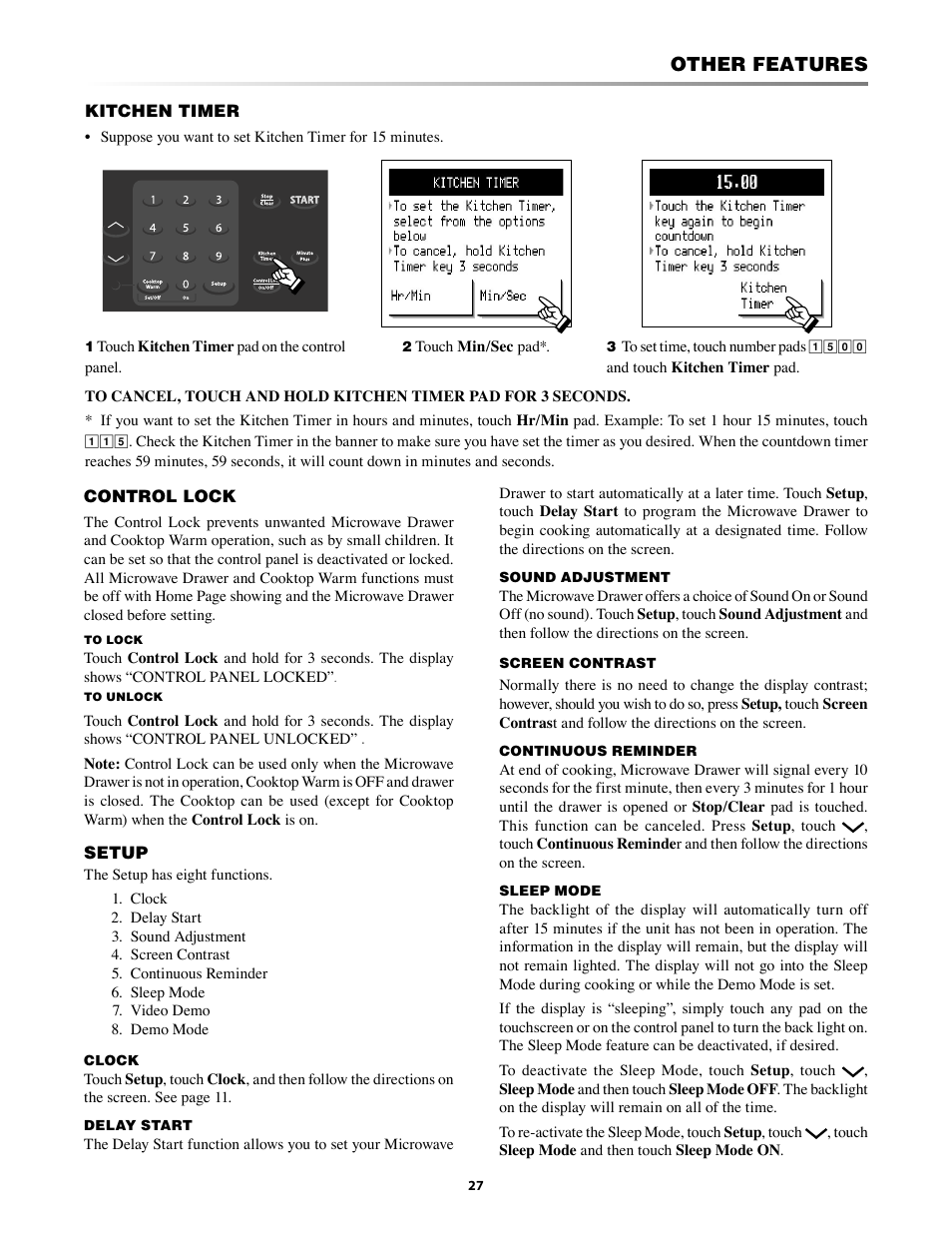 Other features | Sharp KB-5121K User Manual | Page 27 / 32