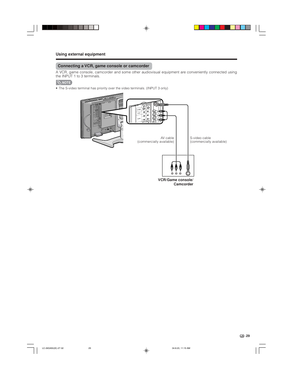 Sharp Aquos LC-26GA5U User Manual | Page 29 / 62