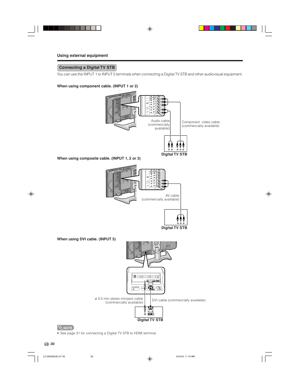 Sharp Aquos LC-26GA5U User Manual | Page 30 / 62