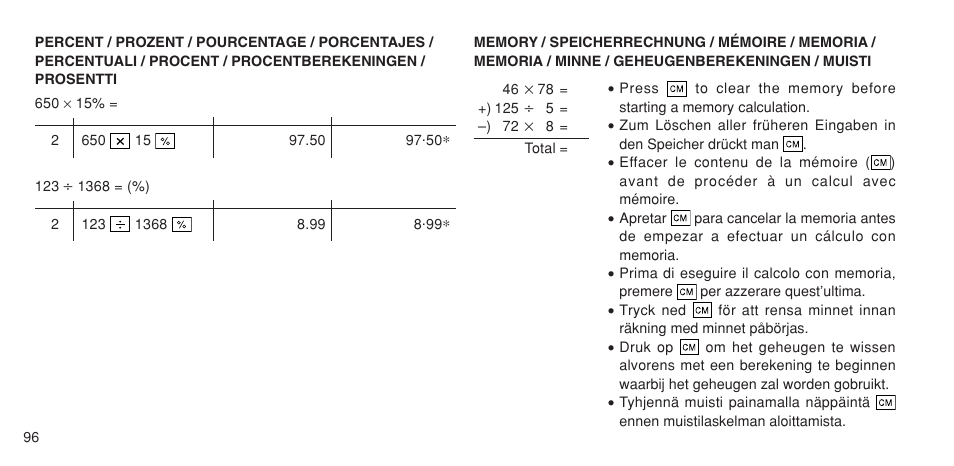 Sharp EL-1611P User Manual | Page 98 / 104