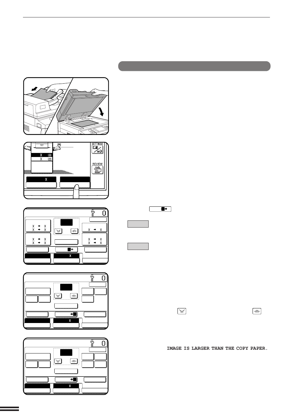 Manual selection, Reduction/enlargement/zoom | Sharp AR-287 User Manual | Page 26 / 152