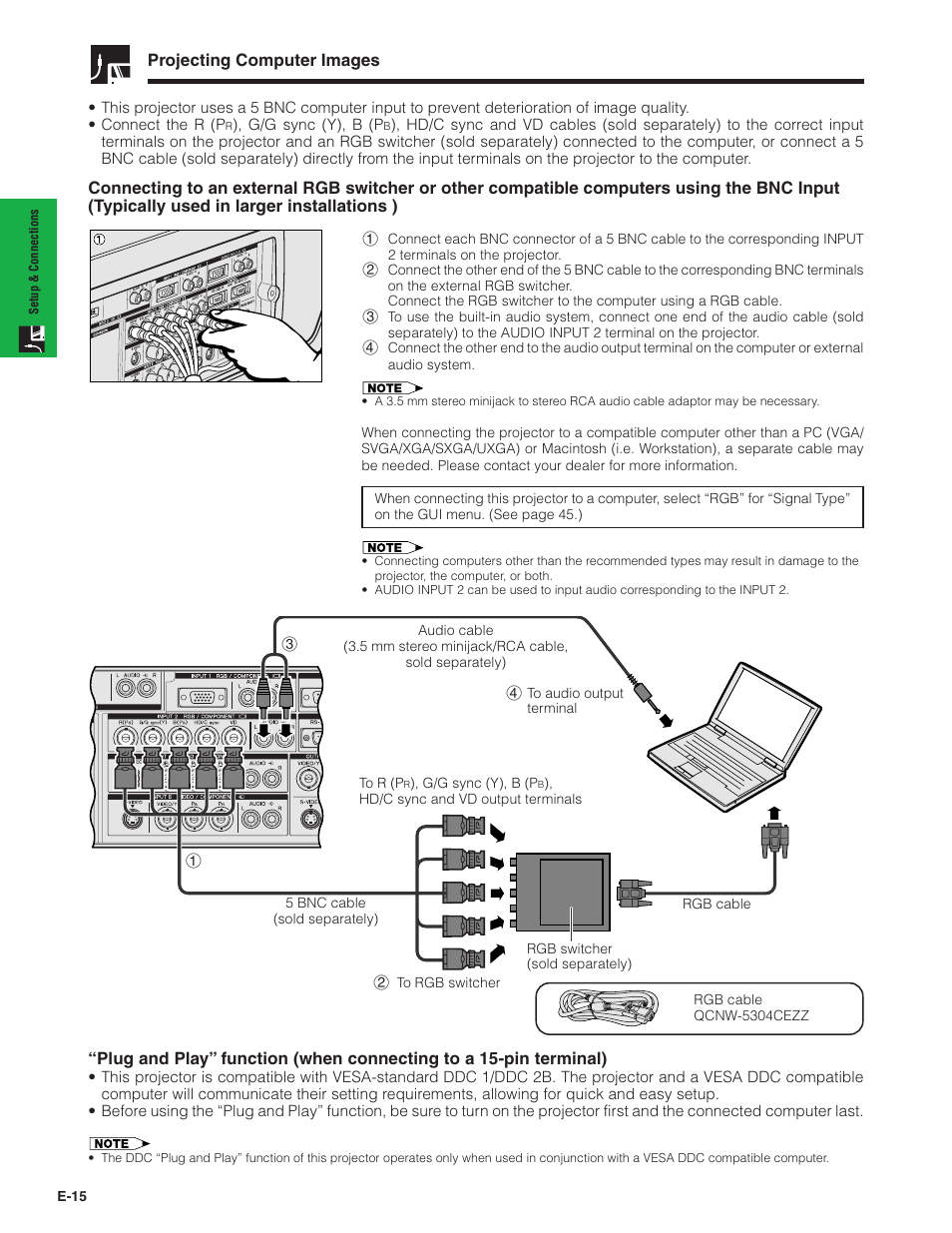 Sharp Conference Series XG-V10WU User Manual | Page 16 / 90