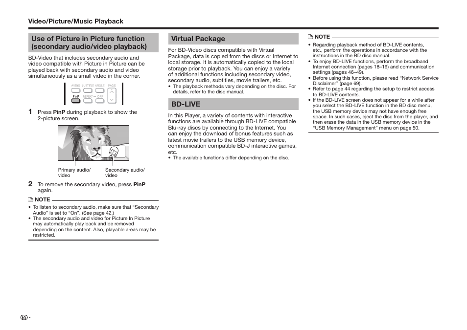 Sharp BD-HP75U User Manual | Page 30 / 74