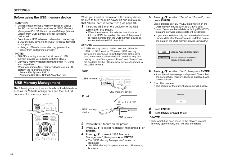 Sharp BD-HP75U User Manual | Page 52 / 74