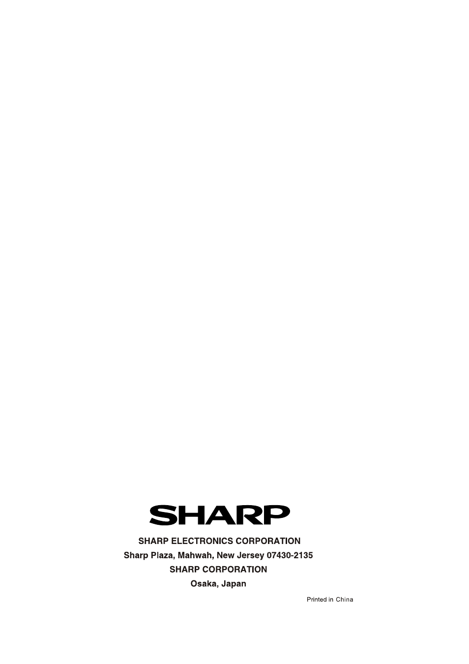 Sharp AF-S155NX User Manual | Page 20 / 20