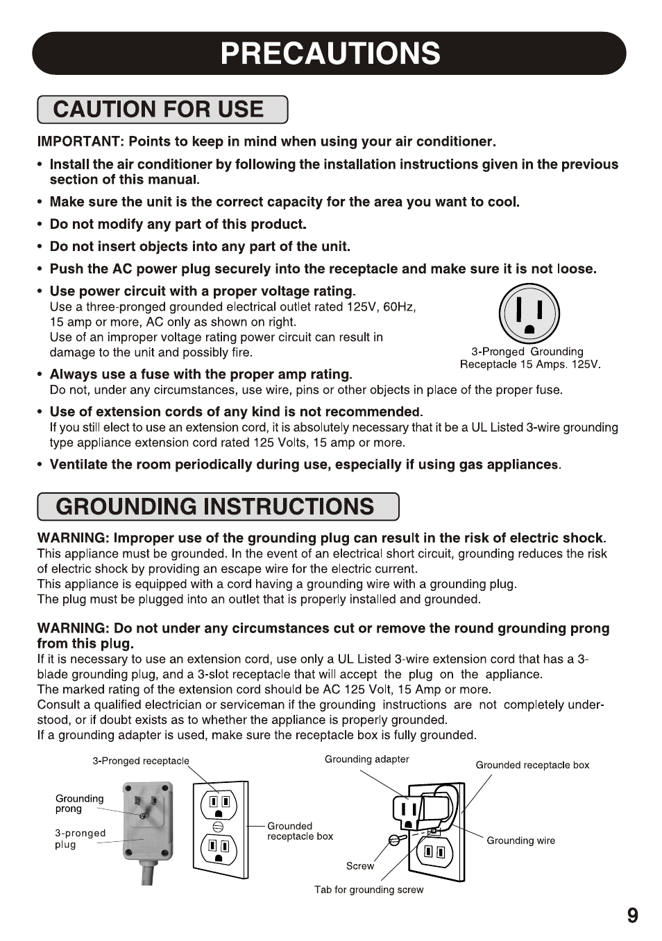 Sharp AF-S155NX User Manual | Page 9 / 20