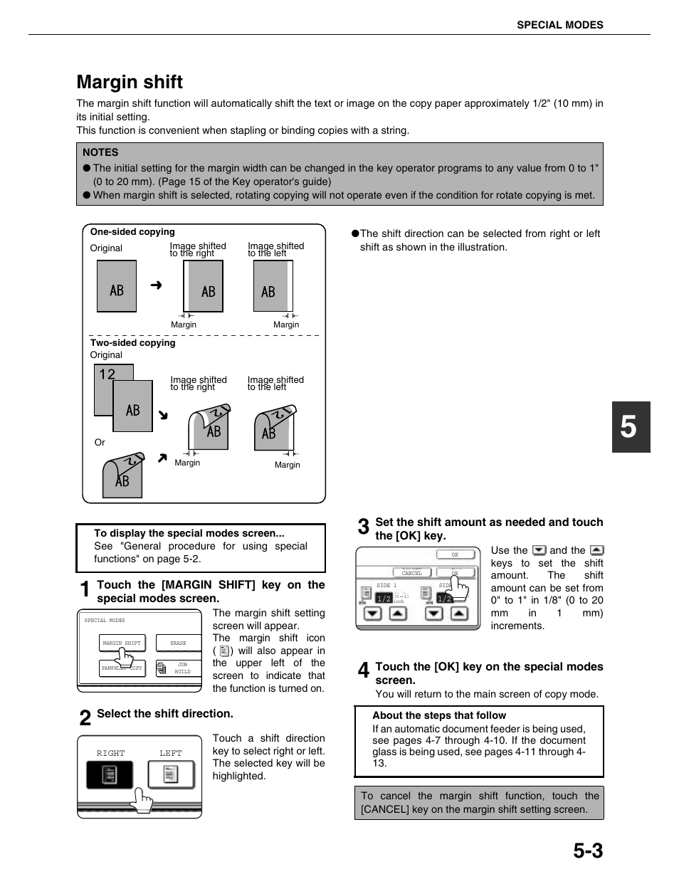 Margin shift | Sharp AR-M355N User Manual | Page 102 / 380