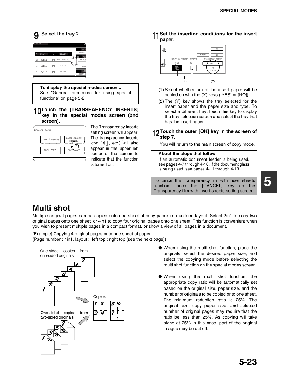 Multi shot | Sharp AR-M355N User Manual | Page 122 / 380