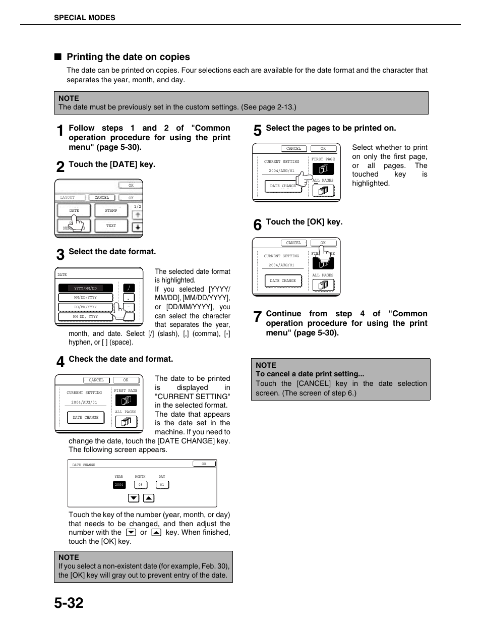 Printing the date on copies | Sharp AR-M355N User Manual | Page 131 / 380