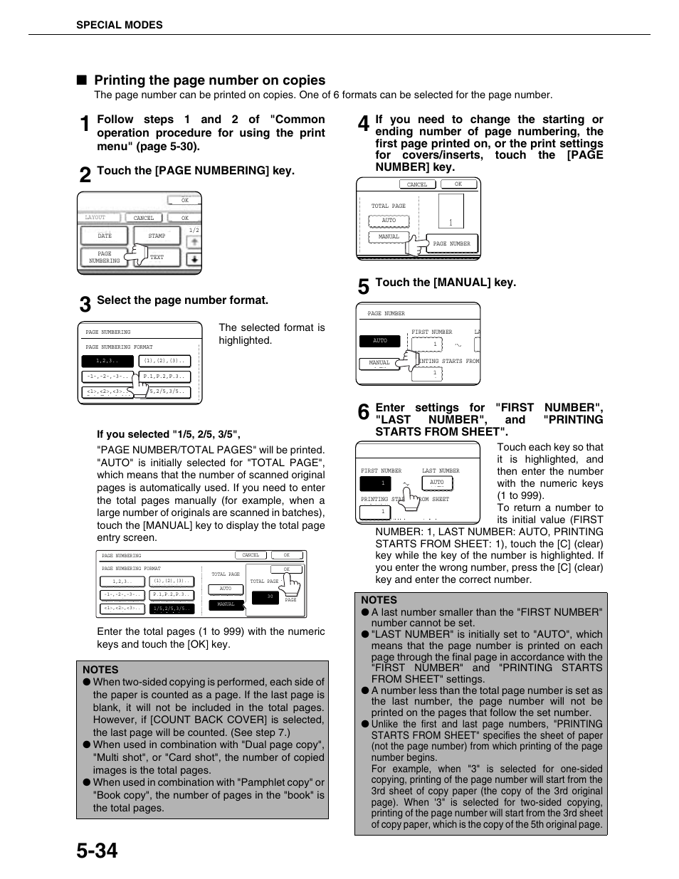 Printing the page number on copies | Sharp AR-M355N User Manual | Page 133 / 380