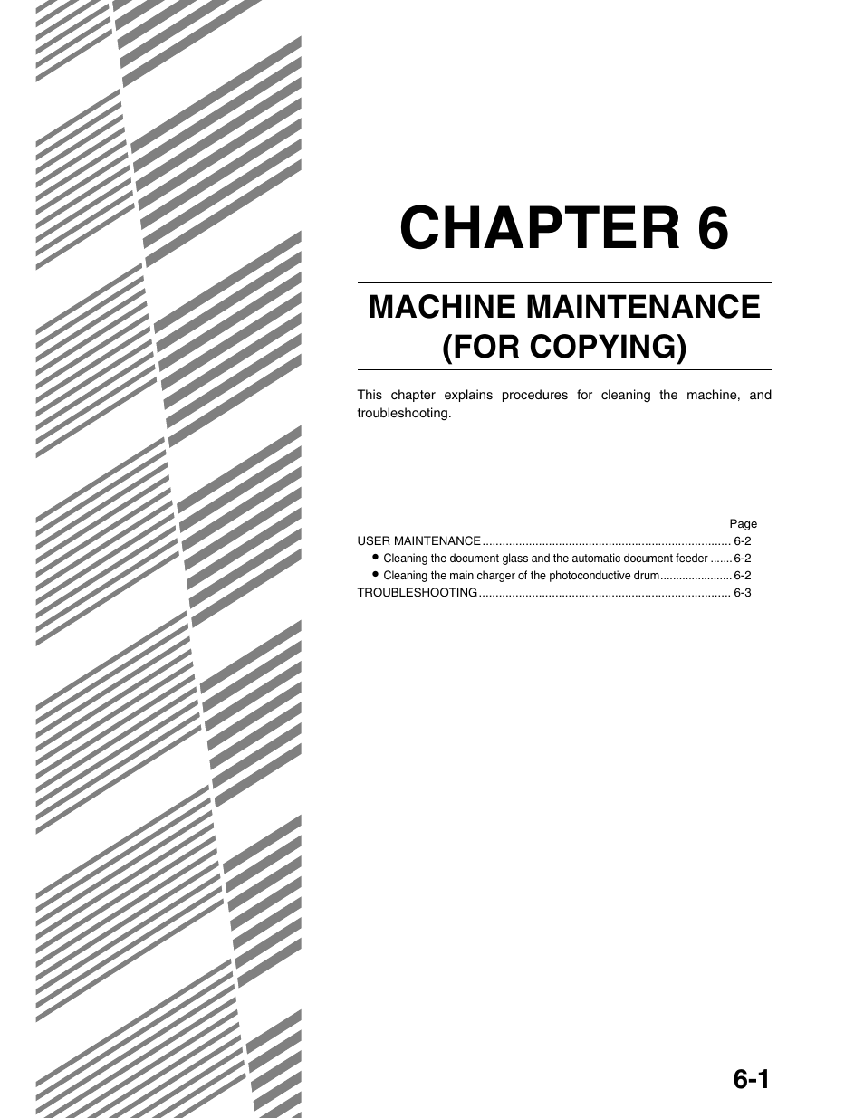 Chapter 6, Machine maintenance (for copying) | Sharp AR-M355N User Manual | Page 144 / 380