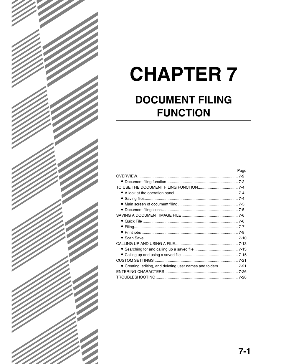 Chapter 7, Document filing function | Sharp AR-M355N User Manual | Page 147 / 380