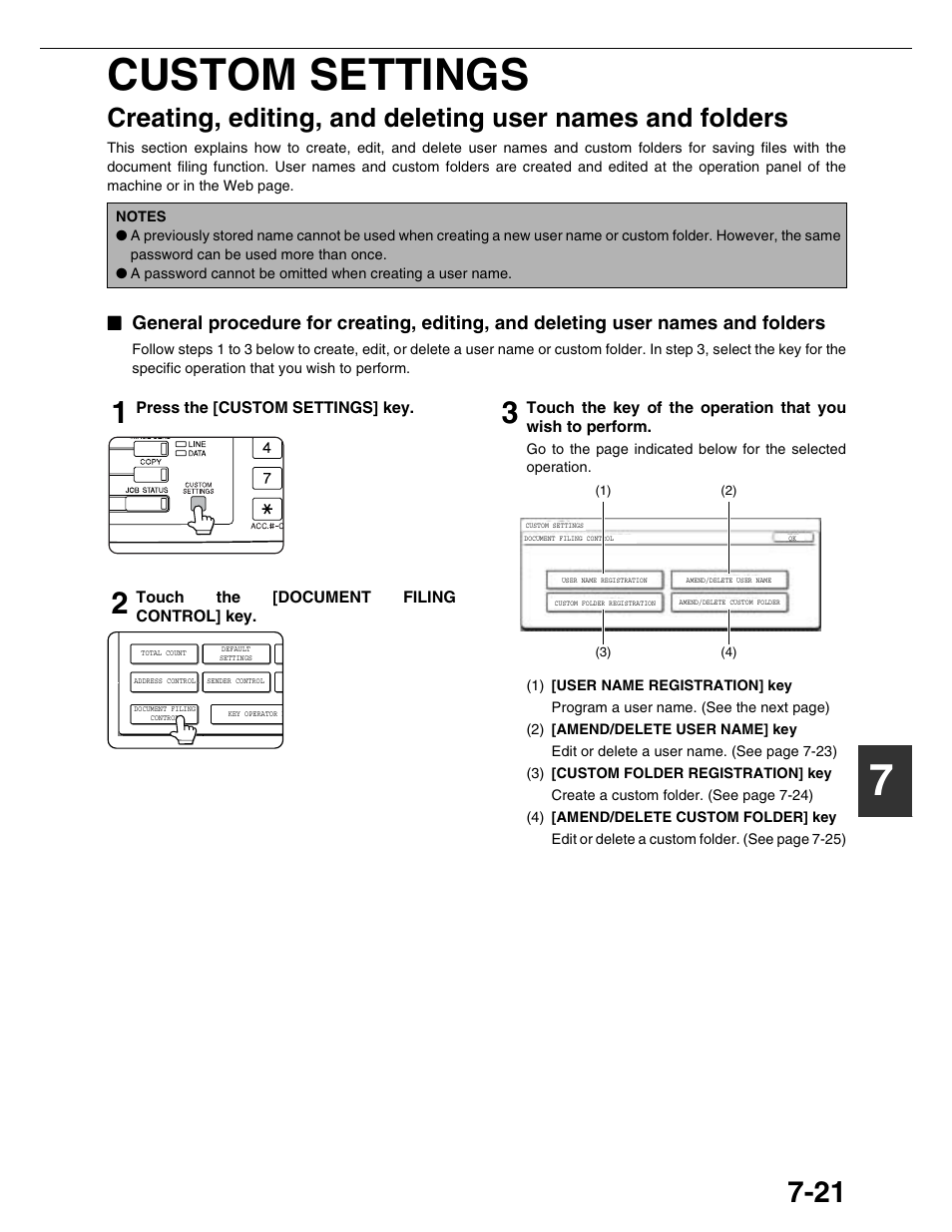 7custom settings | Sharp AR-M355N User Manual | Page 167 / 380