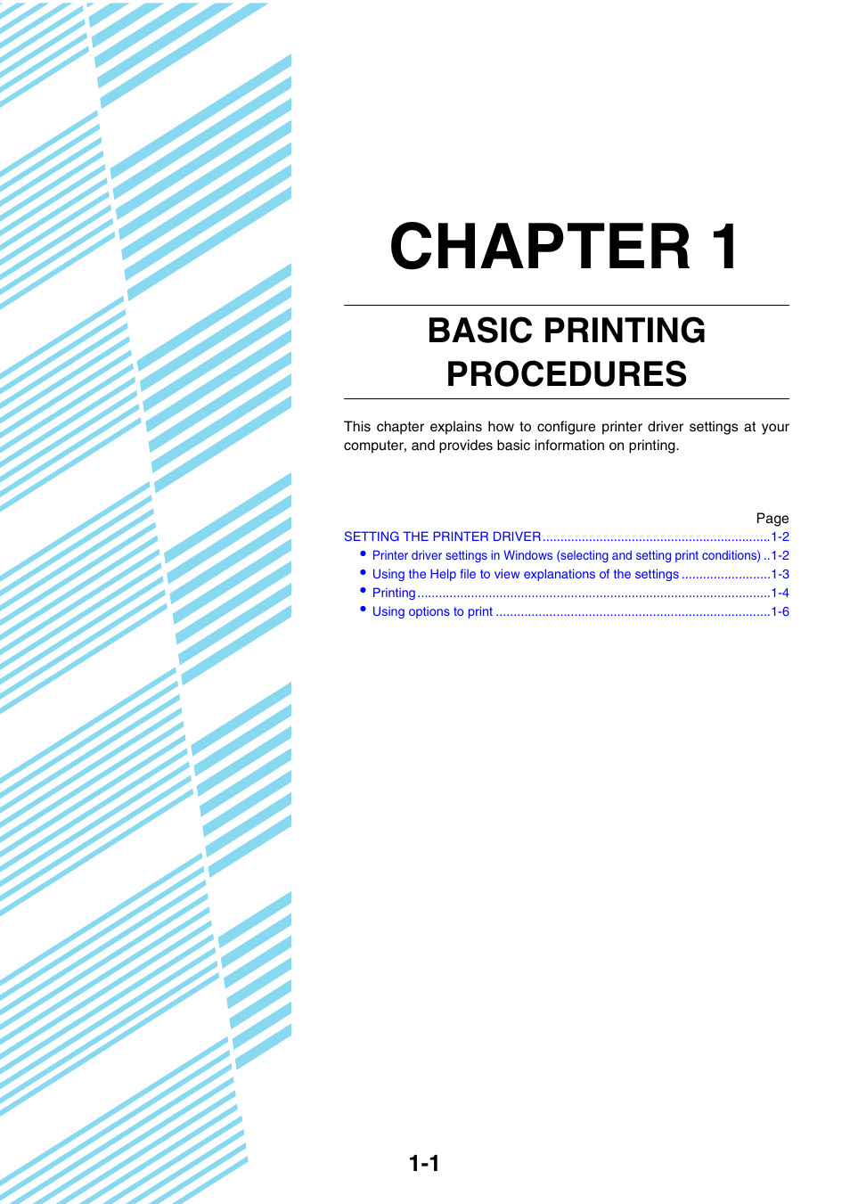 Chapter 1 basic printing procedures, Chapter 1, Basic printing procedures | Sharp AR-M355N User Manual | Page 188 / 380